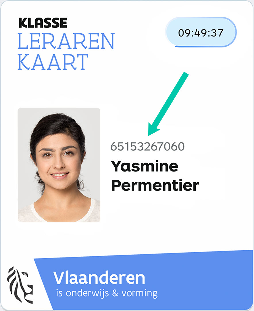 Screenshot Lerarenkaart-app